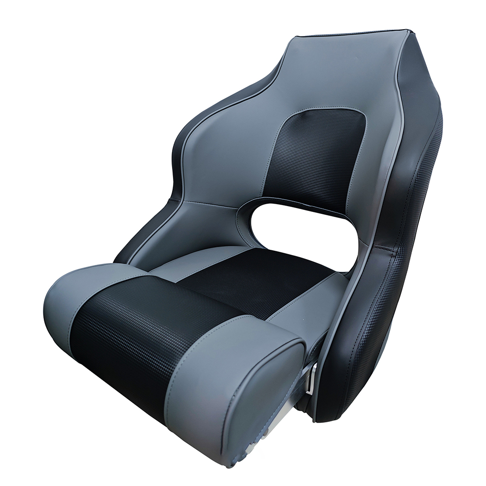 Fishing Boat Seat - 高品質折りたたみ式ハイバックキャプテンボートシート、プレミアムマリン回転式シート（釣り＆グラスファイバーボート用）、乗客席